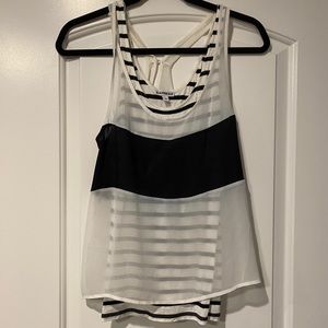 Express Black and white blouse